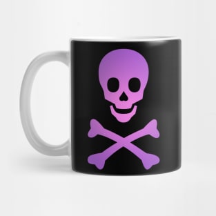 Skull and Crossbones Pirate Flag Purple Pink Gradient Mug